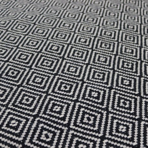 Tissé plat, Diamond Black & White