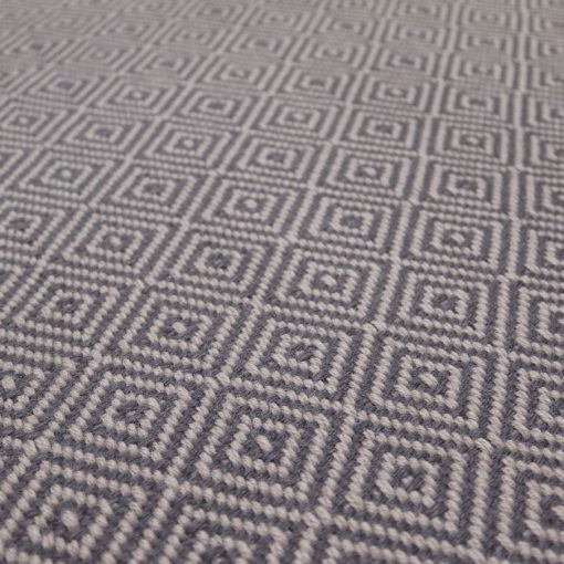 Diamond flatweave stair runners Collection, Graphite