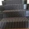 Tapis d'escalier tissé plat, 100% laine Stripes. PNUK Black