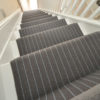 Tapis d'escalier tissé plat Stripes. Claire Gunmetal CF 07