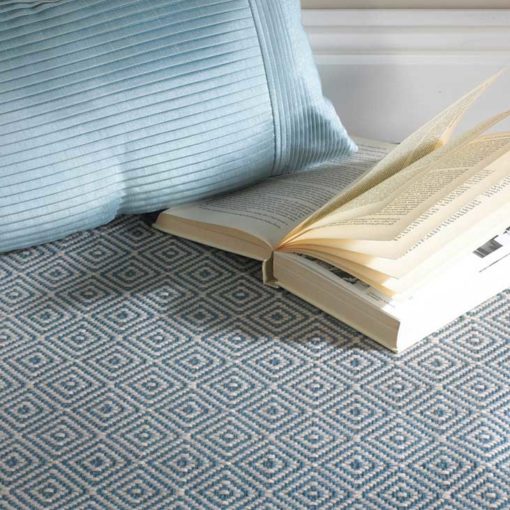 Diamond blue Stair runners with book
