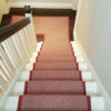 Stair runners, diamond border flatweave rouge