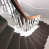 Diamond flatweave stair runner Diaond Black