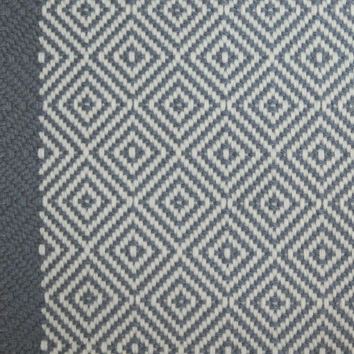 Flatweave stair runners, Diamond Nickel with border