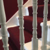 Large diamond flatweave red, stair runners