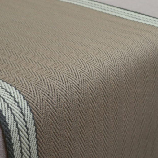 Tapis d'escalier tissé plat, Stripes. Finley FG04 Linen/White