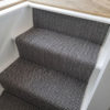 Tapis d'escalier tissé plat, Herringbone Ivory/Black