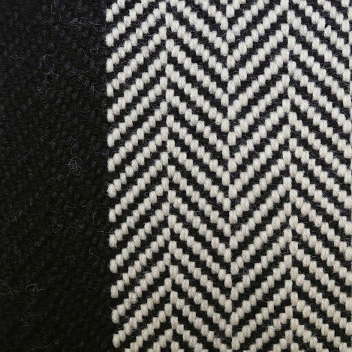 Flatweave Stair runner with border Black