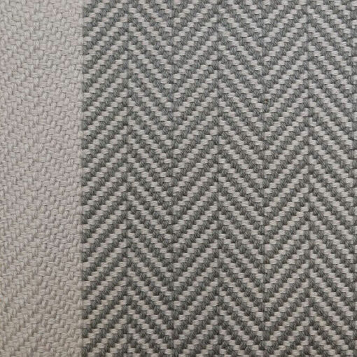 Flatweave stair runner with border, Herringbone Nickel