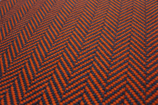 Tapis d'escalier tissé plat, Herringbone Bright Orange