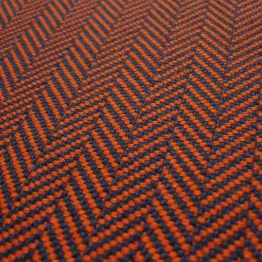 Tapis d'escalier tissé plat, Herringbone Bright Orange