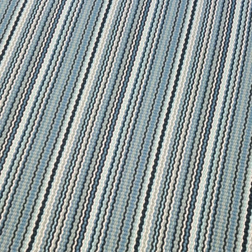 Tapis d'escalier tissé plat, Stripes. Multi Aqua