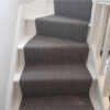 Tapis d'escalier tissé plat, Herringbone Ivory/Black