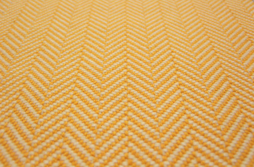 Tapis d'escalier tissé plat, Herringbone Marigold