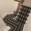 Tapis d'escalier tissé plat, Kelly JD Black