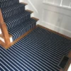 Flatweave stair runner ZIP16 Indigo installed