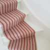 Tapis d'escalier tissé plat, Stripes. ZIP06 Beige/Red