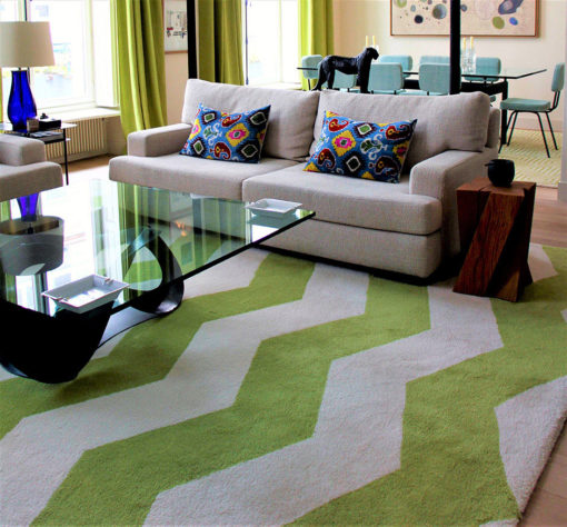 Tufted rugs, Chevron collection