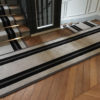 Axminsterr stair runners with stair rods