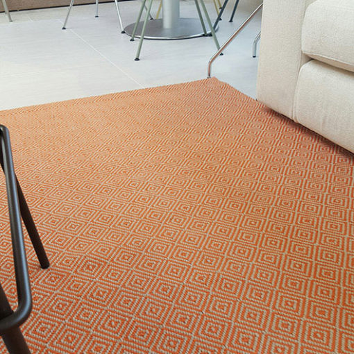 Bespoke Rugs, Flatweave Diamond Orange