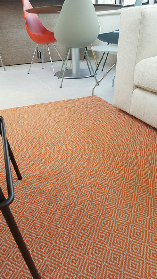 Bespoke Rugs, Flatweave Diamond Orange