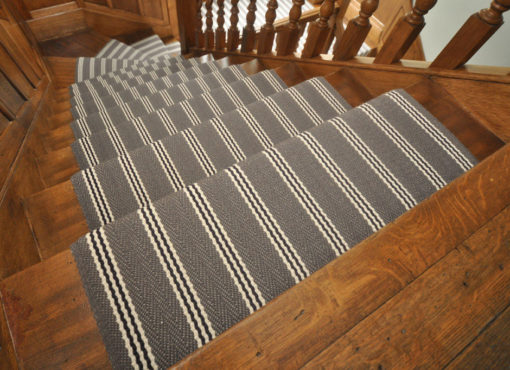 Bespoke stair runners, Stripe Gunmetal