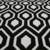 Tapis d'escalier Jacquard Hex. Black/White