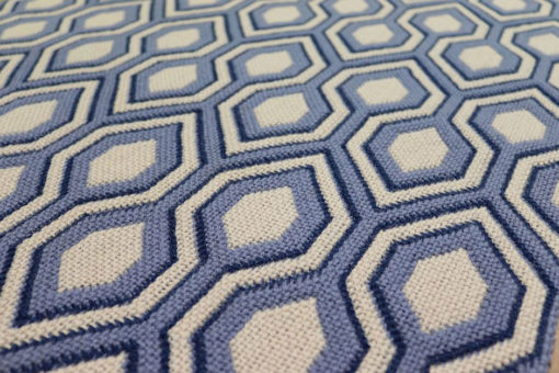 Tapis d'escalier Jacquard Hex. Denim/Dk.Blue