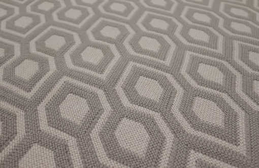 Tapis d'escalier Jacquard Hex. Pebble/Ivory