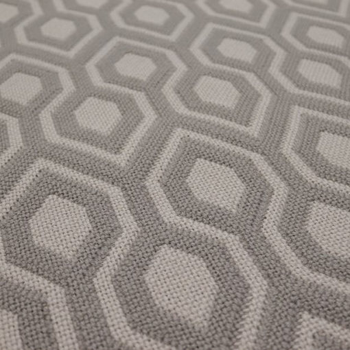 Tapis d'escalier Jacquard Hex. Pebble/Ivory