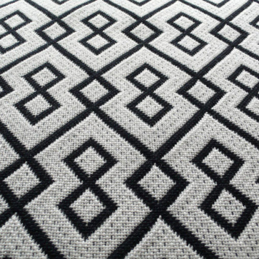 Tapis d'escalier Jacquard Kent. Black/White Reverse