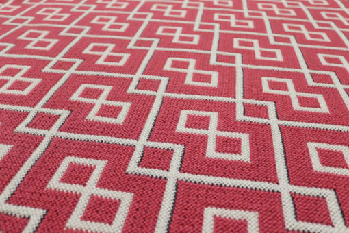 Tapis d'escalier Jacquard Kent. Anthracite/Rouge Reverse