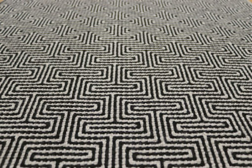 Tapis d'escalier Jacquard, Labyrinth. Black