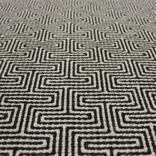 Tapis d'escalier Jacquard, Labyrinth. Black