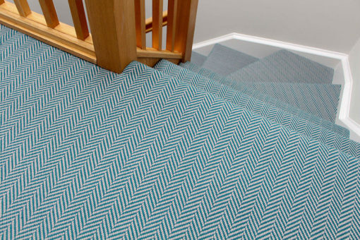 Collection Herringbone, moquette et tapis d'escalier tissés à plat