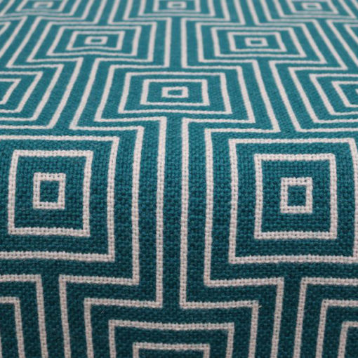 Tapis d'escalier, pure laine vierge, Tyne Teal & Ivory