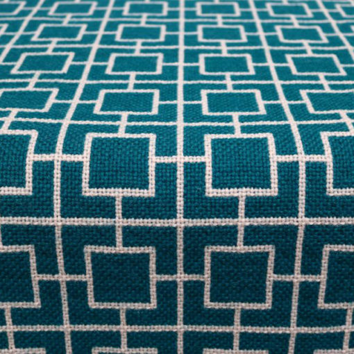 Tapis d'escalier Jacquard, Tamar Teal, Ivory
