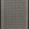 Tapis d'escalier Jacquard, 100% laine,Trellis Border. Black