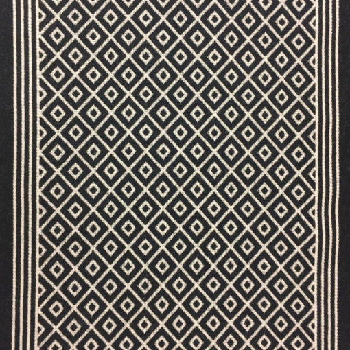 Tapis d'escalier Jacquard, 100% laine,Trellis Border. Black