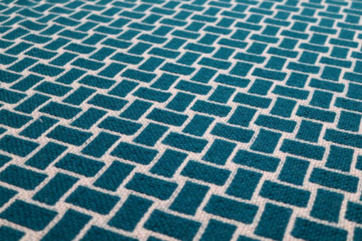 Tapis d'escalier, Pure laine vierge, Tweed Teal & Ivory