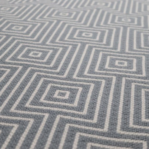 Tapis d'escalier, tissé à plat, Tyne Platinium & Pearl