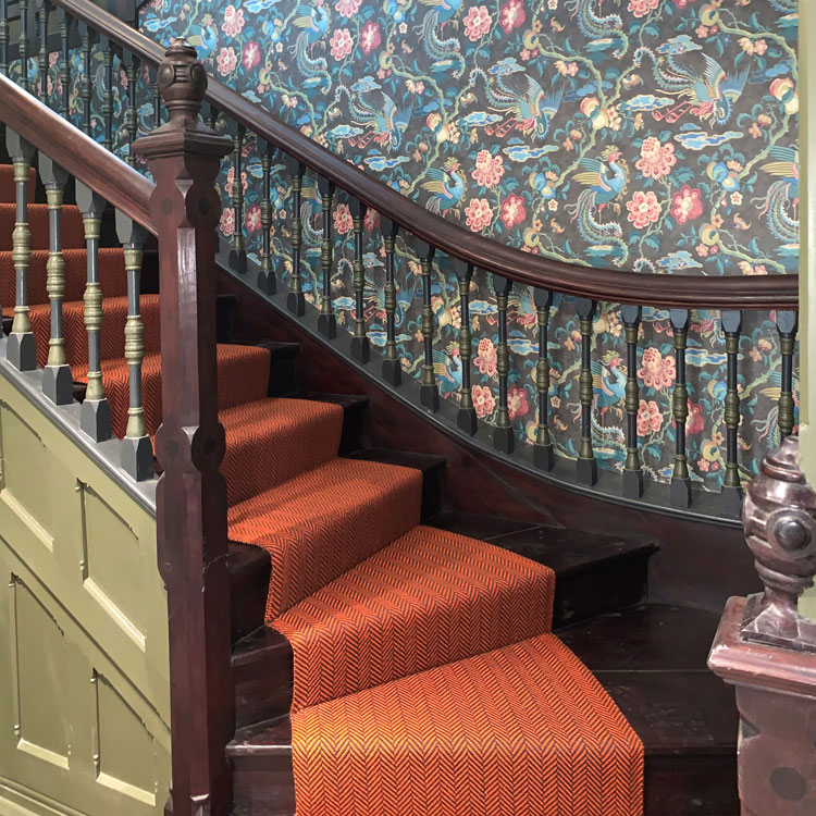 Stair runners in a private house