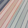 Close-up of striped Greta stair runners