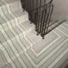 Greta Willow installed as a stair runner on stairs and half landing