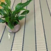 Close-up of striped Greta Willow stair runner
